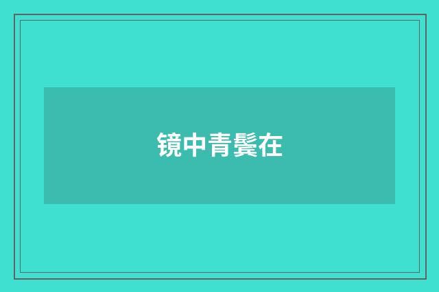 镜中青鬓在