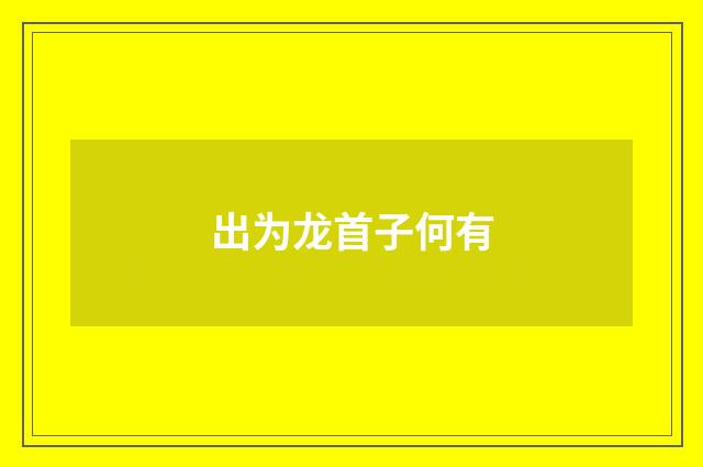 出为龙首子何有