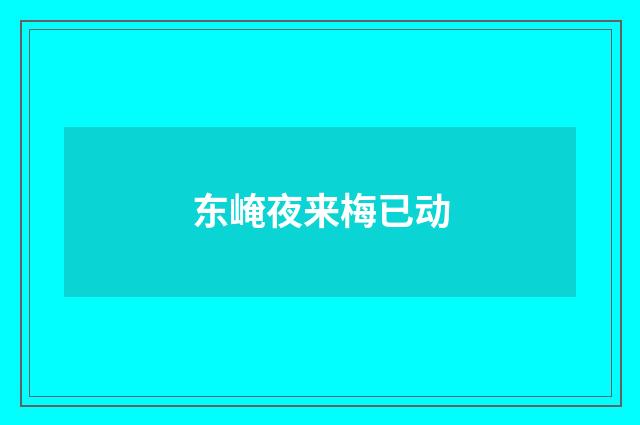 东崦夜来梅已动