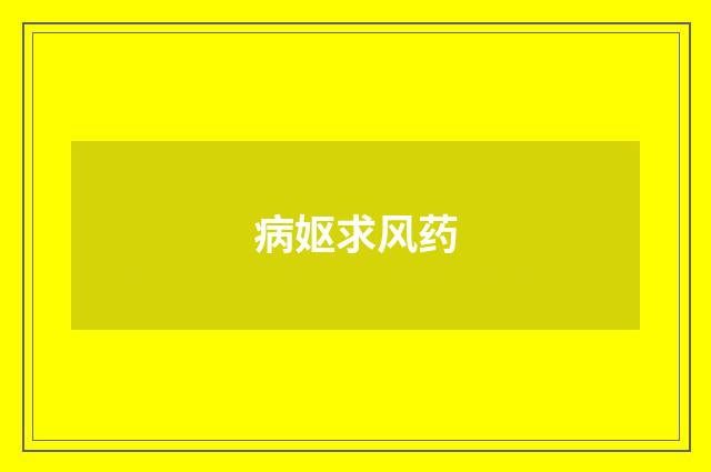 病妪求风药