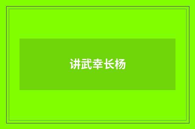 讲武幸长杨