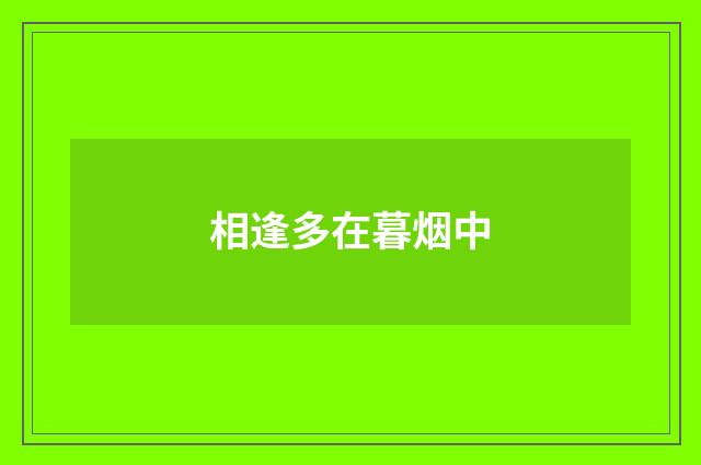 相逢多在暮烟中