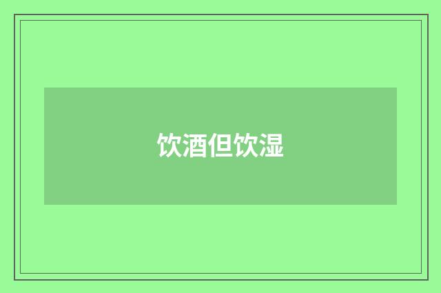 饮酒但饮湿