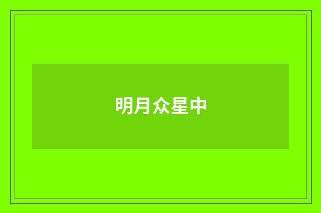 明月众星中