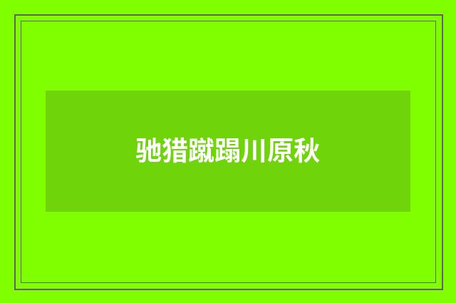 驰猎蹴蹋川原秋