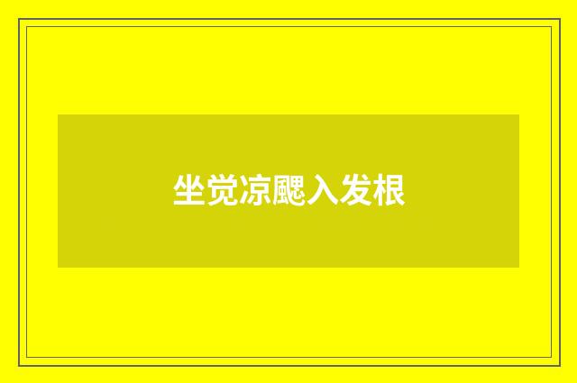 坐觉凉颸入发根