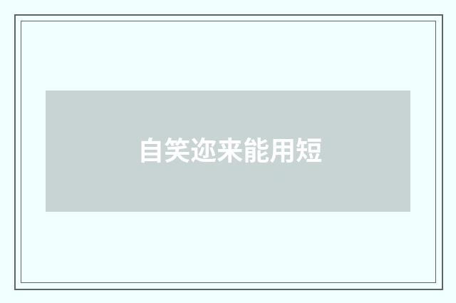 自笑迩来能用短