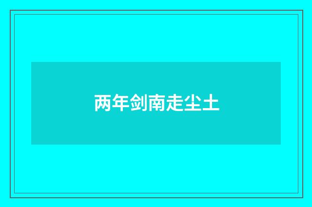 两年剑南走尘土