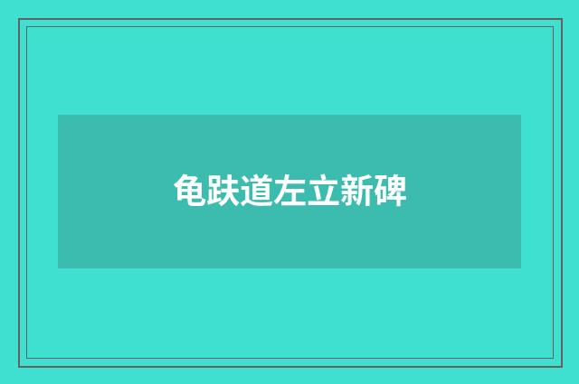 龟趺道左立新碑