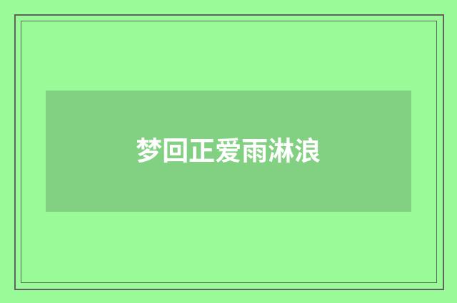 梦回正爱雨淋浪