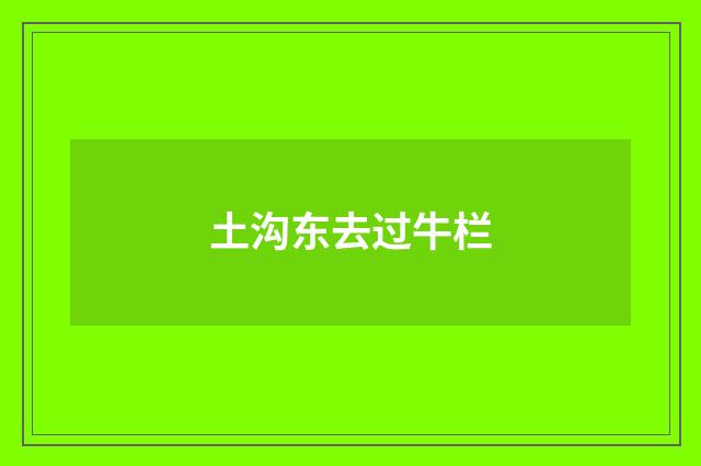 土沟东去过牛栏