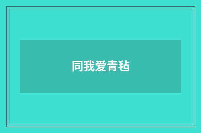同我爱青毡