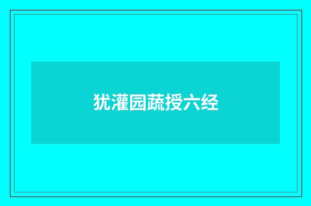犹灌园蔬授六经
