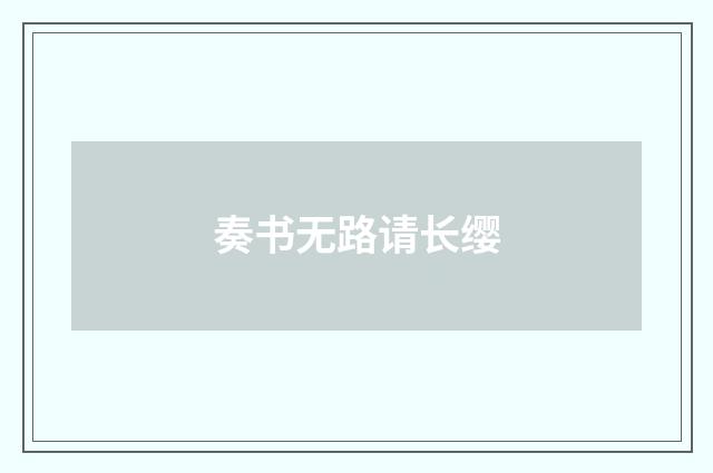 奏书无路请长缨