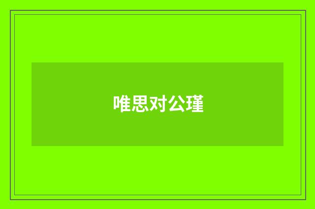 唯思对公瑾