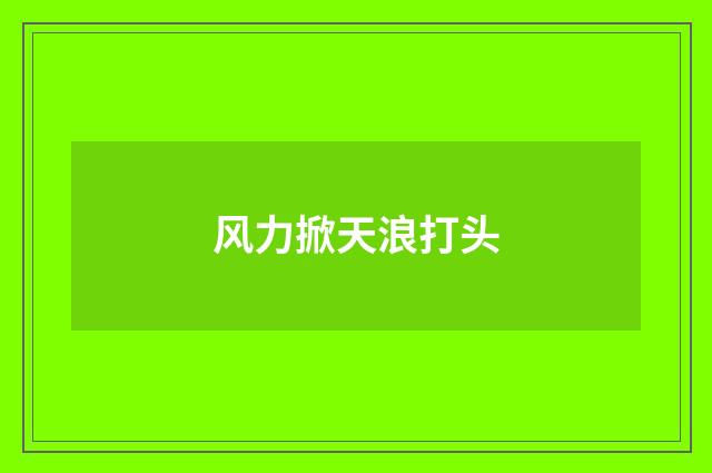 风力掀天浪打头