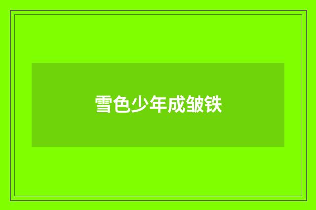 雪色少年成皱铁