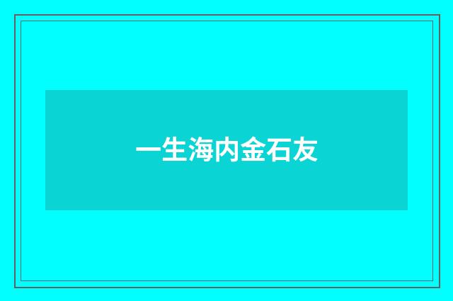 一生海内金石友