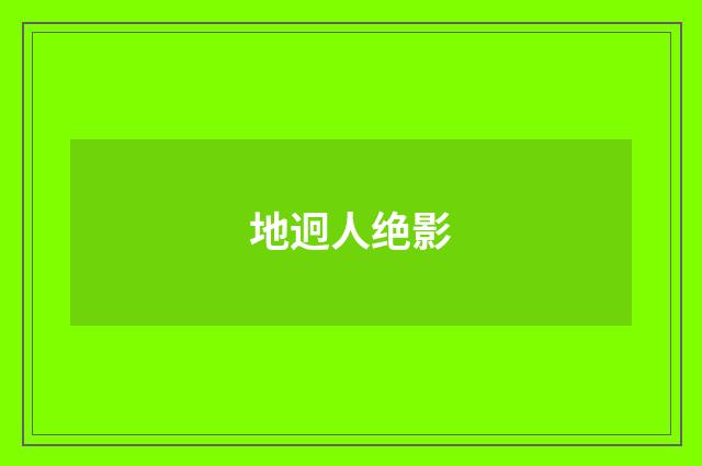 地迥人绝影