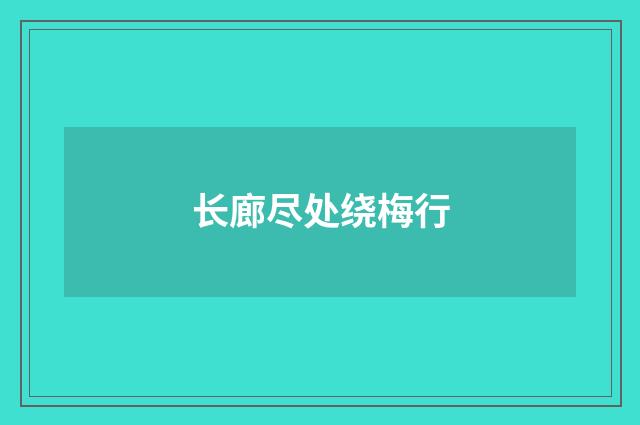 长廊尽处绕梅行