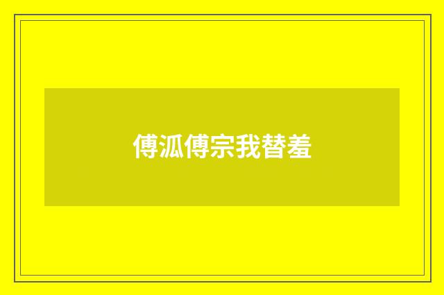 傅泒傅宗我替羞