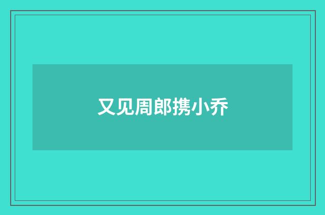 又见周郎携小乔