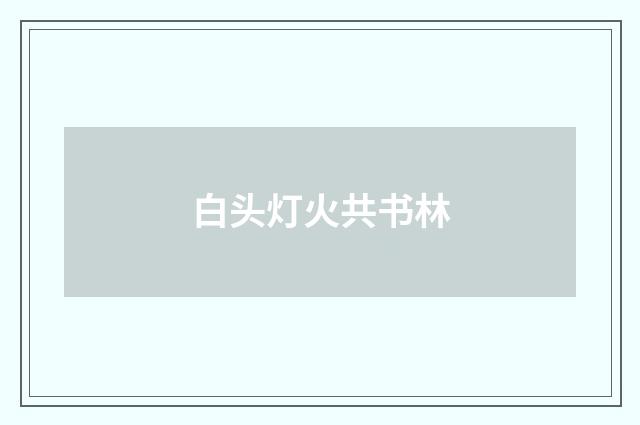 白头灯火共书林