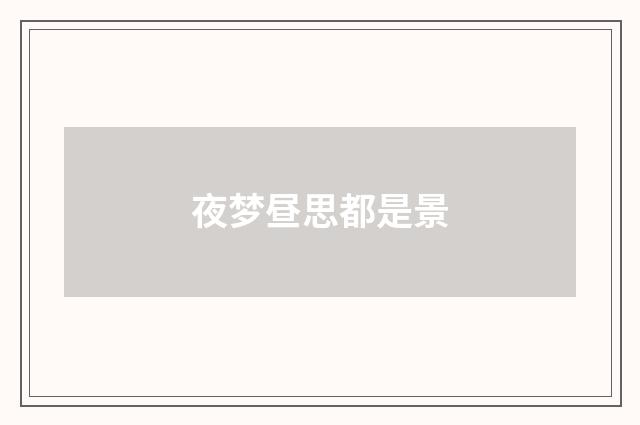 夜梦昼思都是景