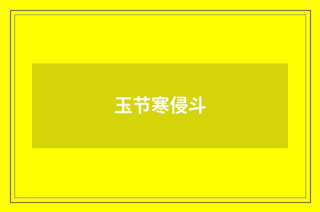 玉节寒侵斗