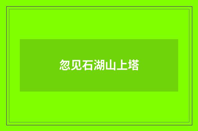 忽见石湖山上塔