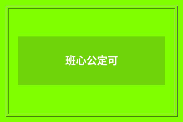 班心公定可