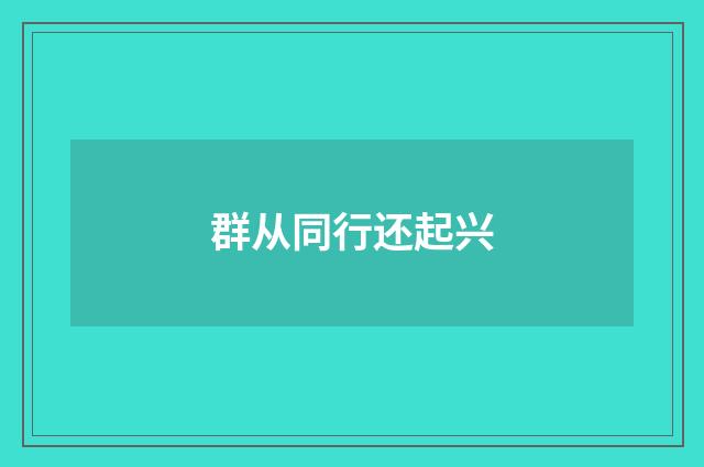 群从同行还起兴