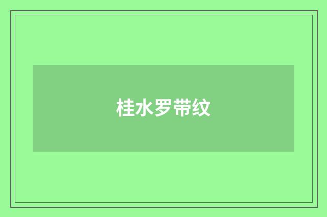 桂水罗带纹