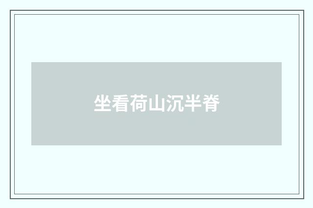 坐看荷山沉半脊