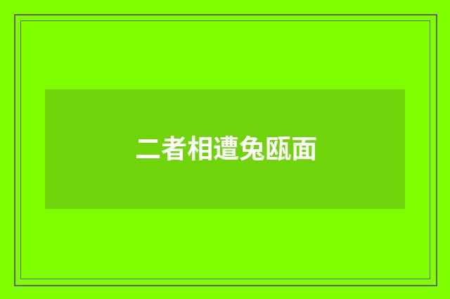 二者相遭兔瓯面