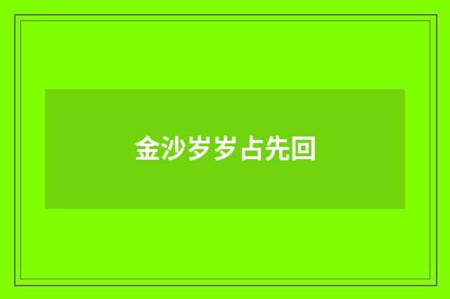 金沙岁岁占先回