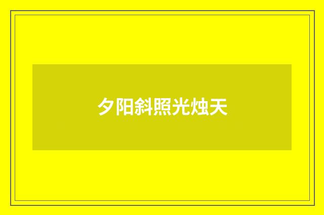 夕阳斜照光烛天