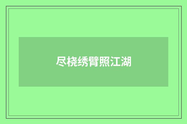 尽桡绣臂照江湖