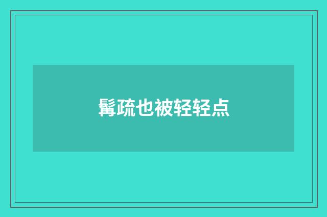 髯疏也被轻轻点