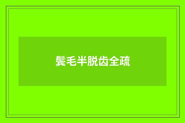 鬓毛半脱齿全疏