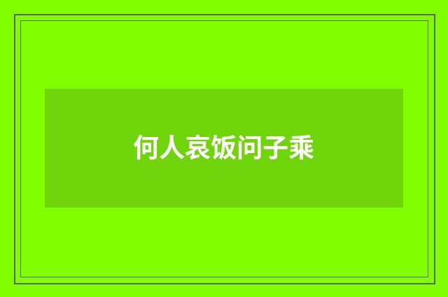何人哀饭问子乘