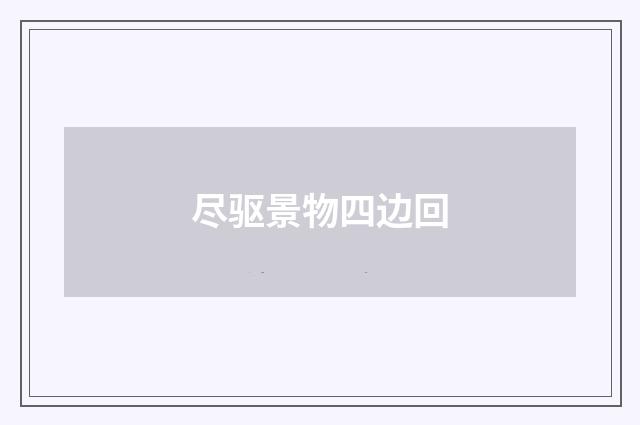 尽驱景物四边回