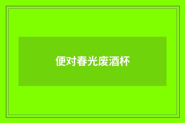 便对春光废酒杯