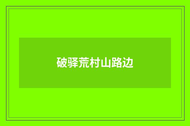 破驿荒村山路边