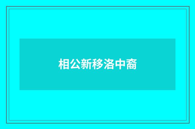 相公新移洛中裔