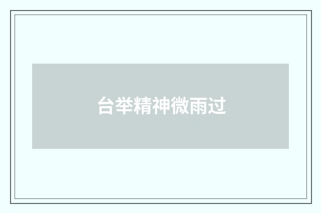 台举精神微雨过