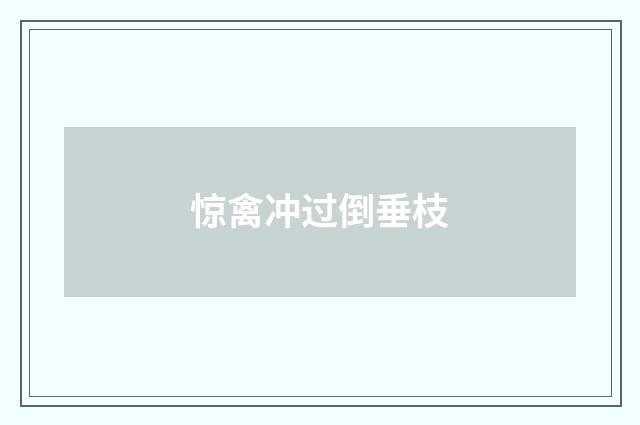 惊禽冲过倒垂枝