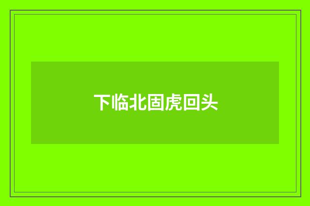 下临北固虎回头