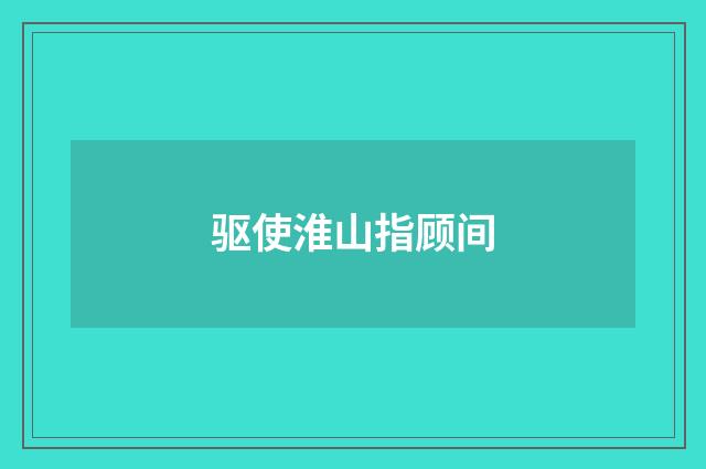 驱使淮山指顾间