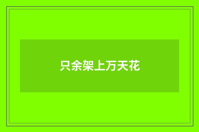 只余架上万天花